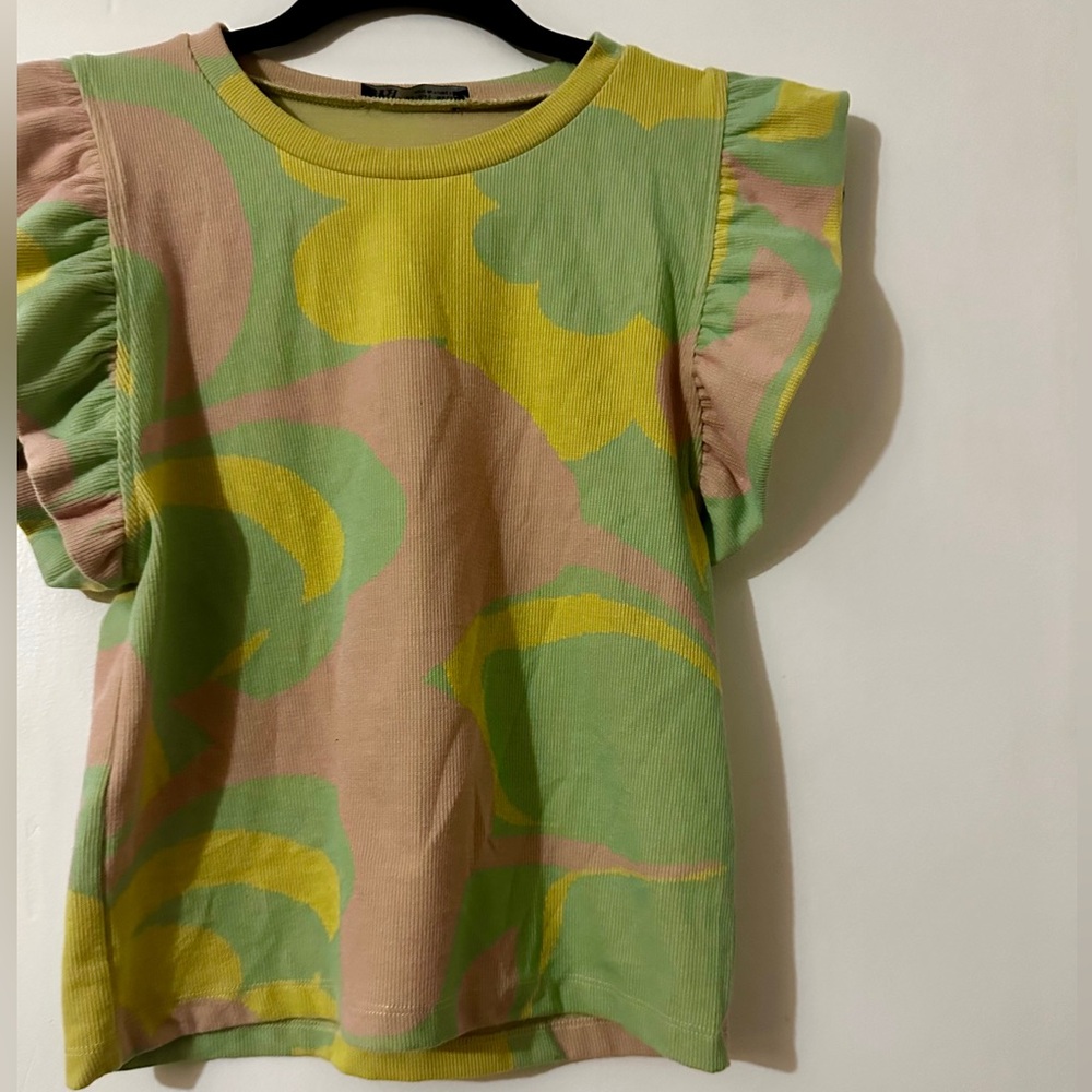 Zara Ruffled Pastel Top - Picture 5 of 11